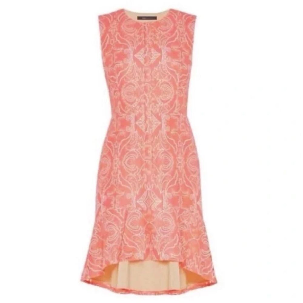 Bcbg Maxazria Chic lace Sleeveless High Low Dress in Coral, US4